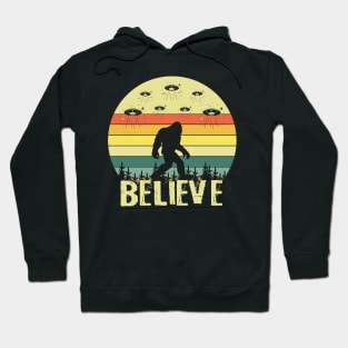 Retro Believe in Bigfoot Hoodie